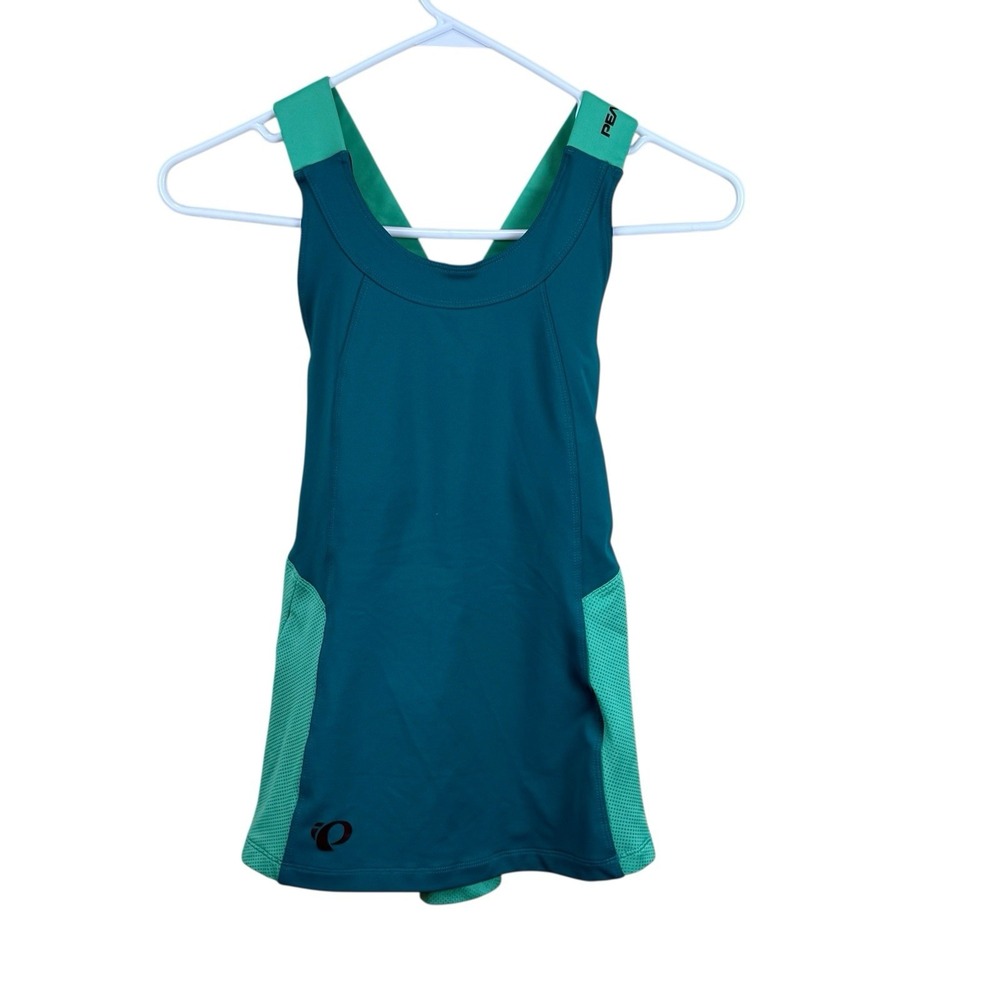 Pearl Izumi for Women Green Athletic Tank Top w/Built-in Shelf Bra Size S